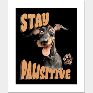 Stay Pawsitive Dog Posters and Art